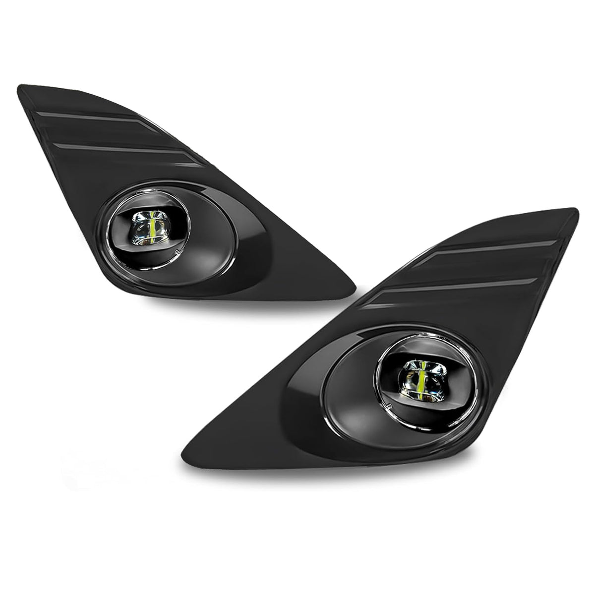 2012–2014 Toyota Camry LED Fog Lights Replacement | Black Bezels | Plug & Play | With Switch & Wiring Harness | 1 Pair